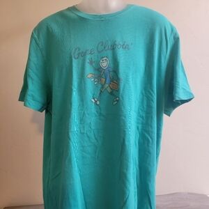 Life Is‎ Good Aqua Shirt Gone Clubbing Crusher Tee Size L Golfing Short Sleeve